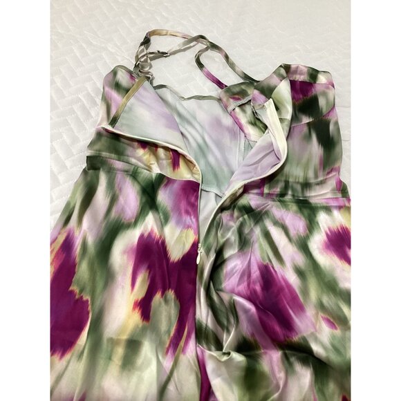 Cider Womens Asymmetrical Ruched Floral Dress Size Small Summer100% Polyester - Picture 4 of 8